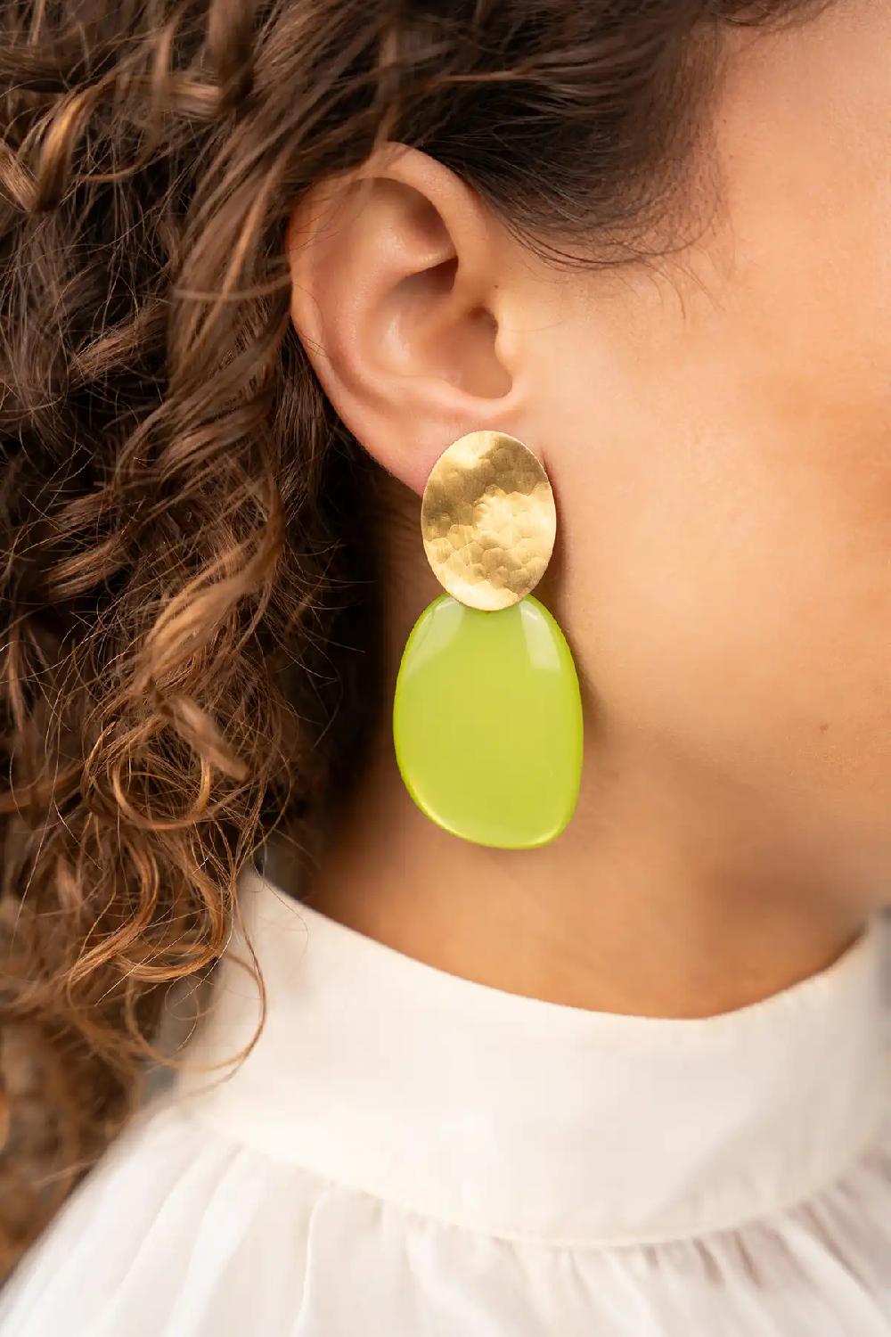 Lott. Gioielli Lime Oorbellen Aurora Ovaal L