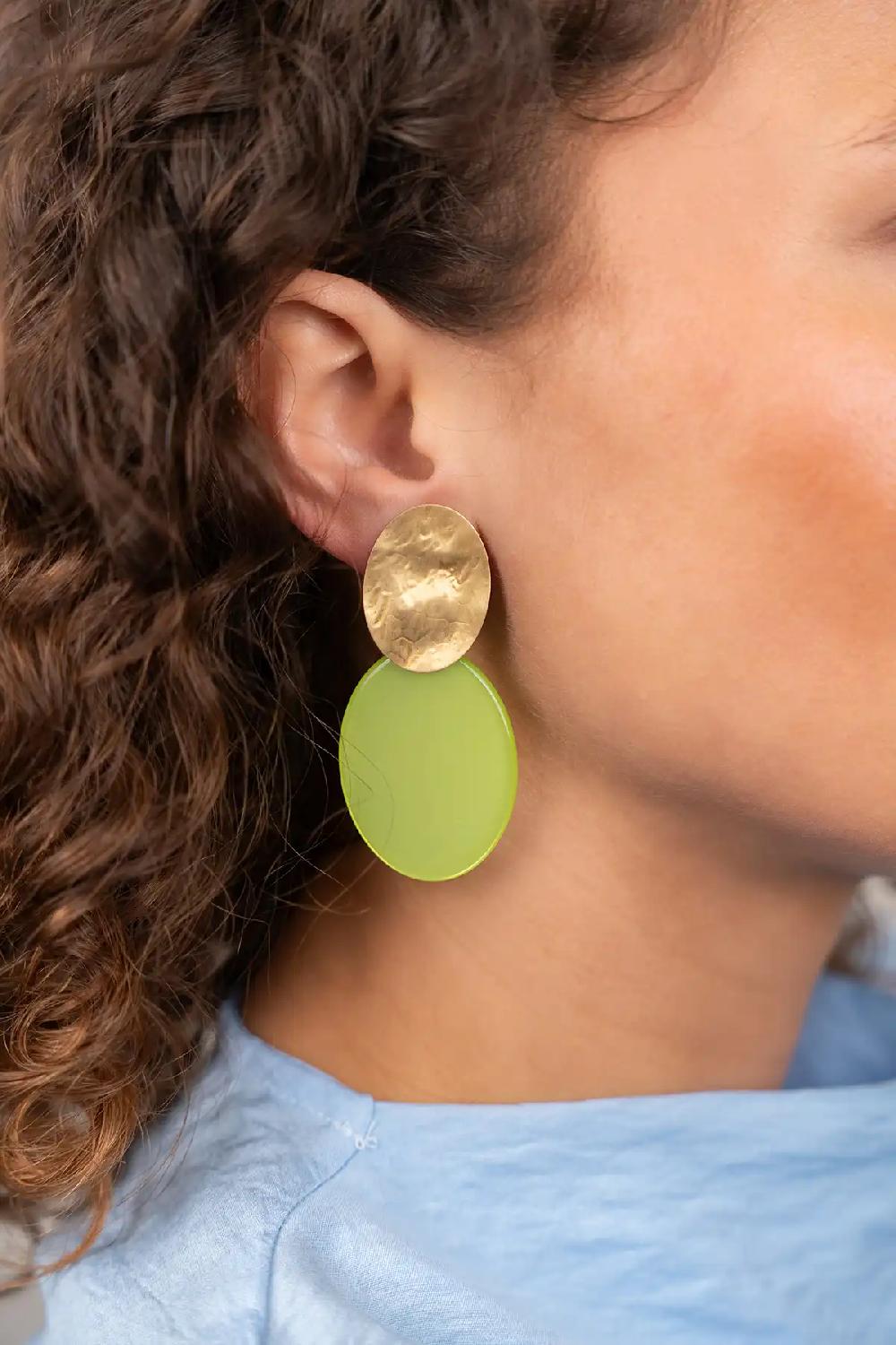 Lott. Gioielli Lime Oorbellen Celia Ovaal S