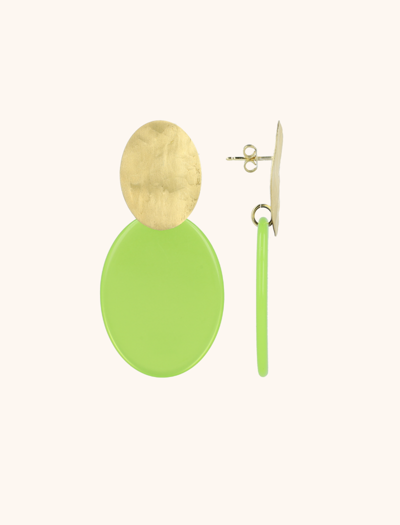 Lott. Gioielli Lime Oorbellen Celia Ovaal S