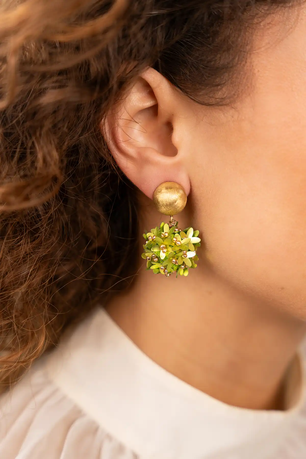 Lott. Gioielli Lime Oorbellen Daisy Globe S Clip