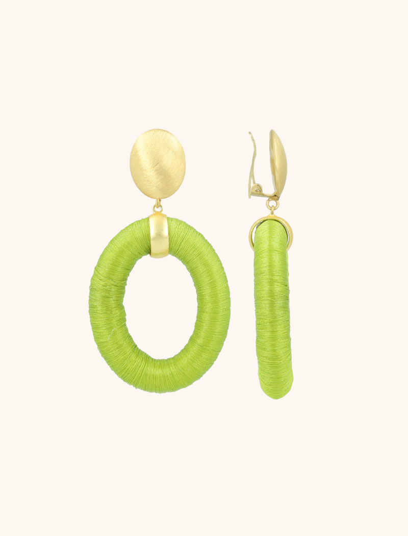 Lott. Gioielli Lime Oorbellen Faye Ovaal L Clip