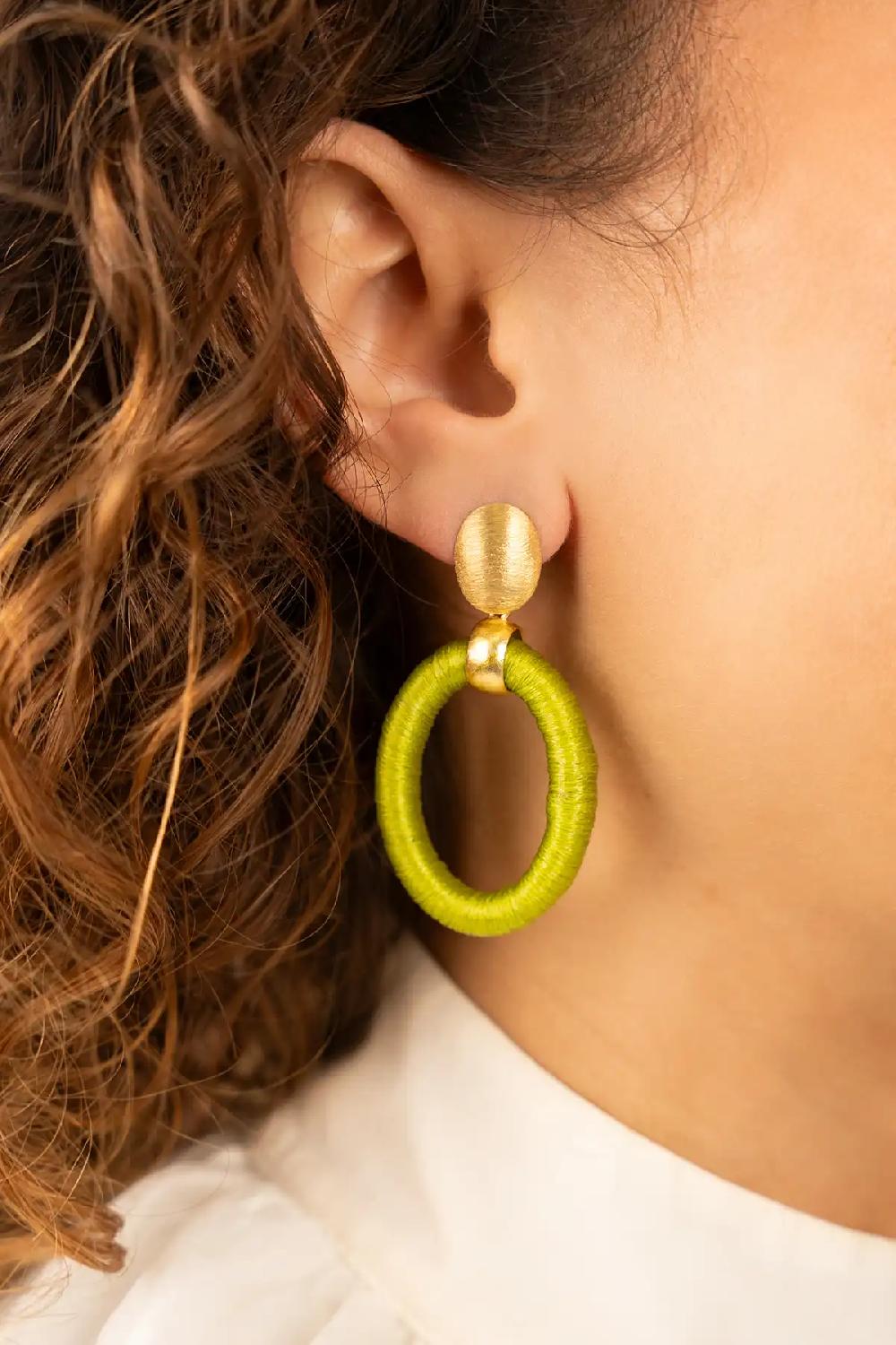 Lott. Gioielli Lime Oorbellen Faye Ovaal S