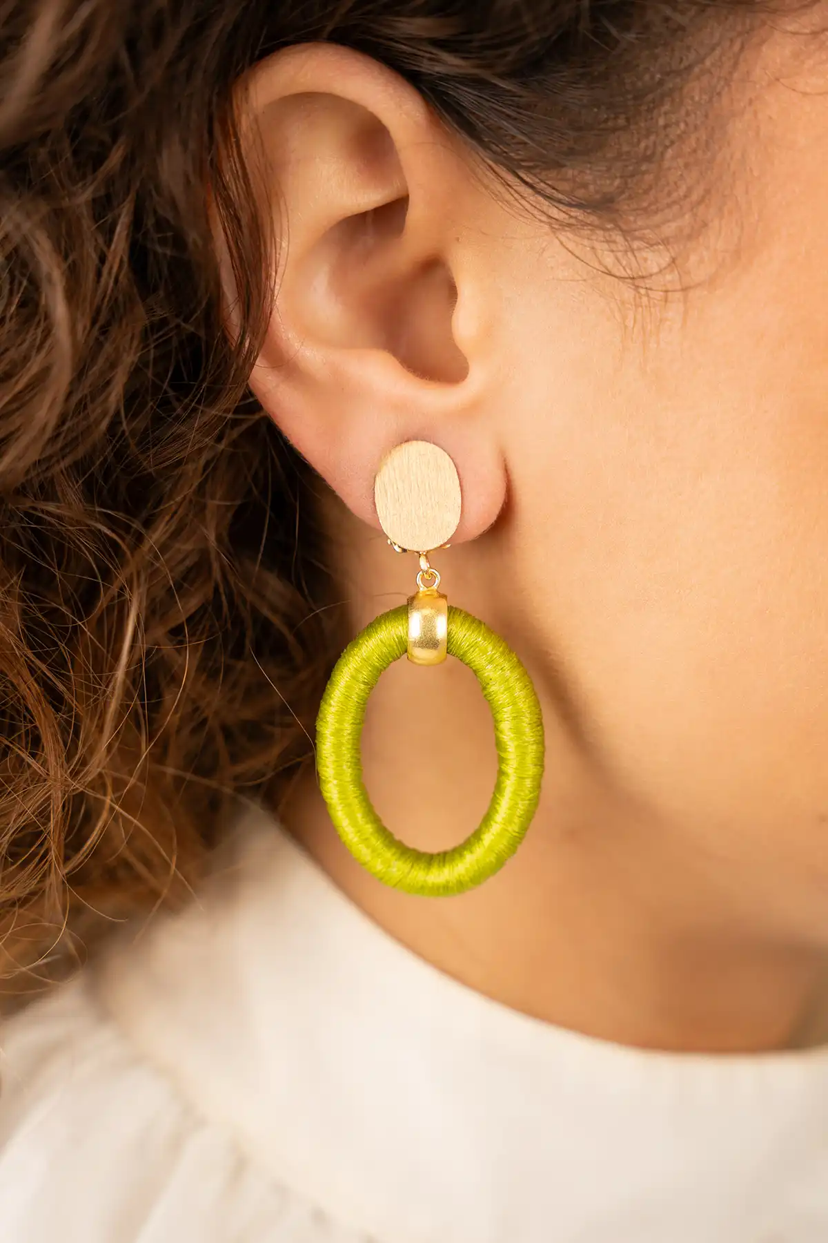 Lott. Gioielli Lime Oorbellen Faye Ovaal S Clip