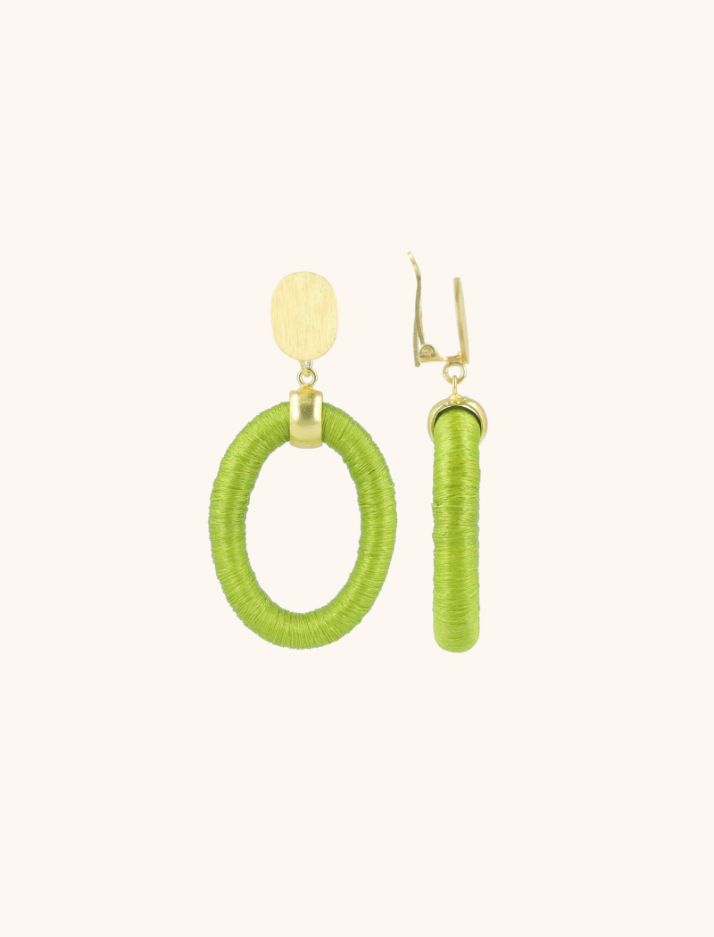 Lott. Gioielli Lime Oorbellen Faye Ovaal S Clip