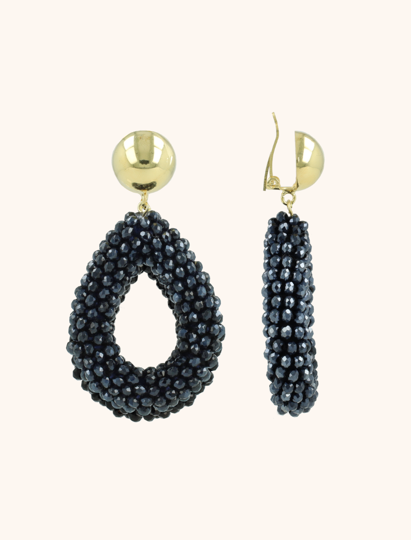 Lott. Gioielli Metallic Blauwe Oorbellen Druppel L