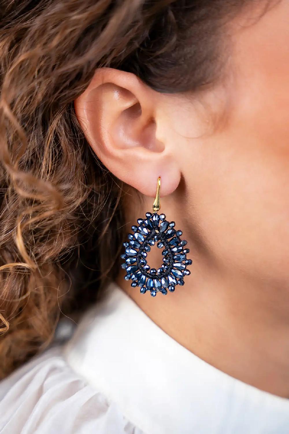 Lott. Gioielli Metallic Blue Oorbellen Robin