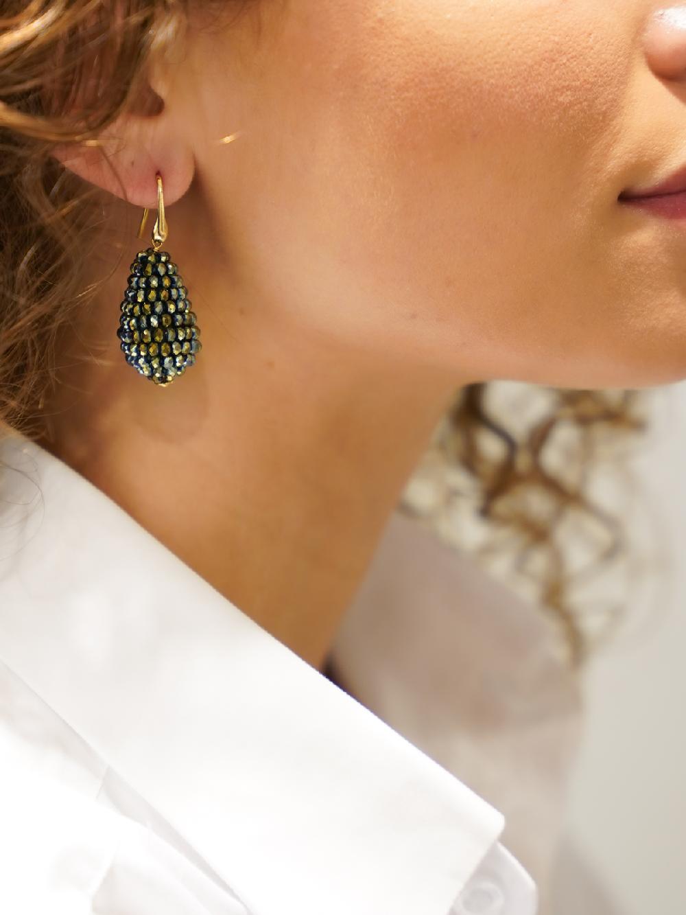 Lott. Gioielli Metallic Groene Oorbellen Amy Cone S