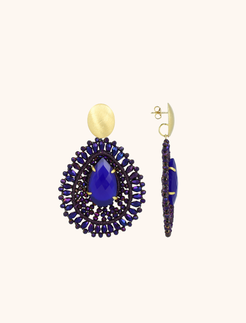 lott. gioielli Metallic Purple Oorbellen Lina