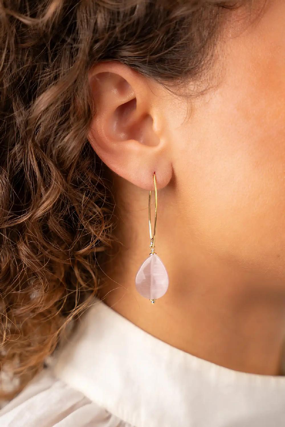 Lott. Gioielli Metallic Roze Oorbellen Drop S