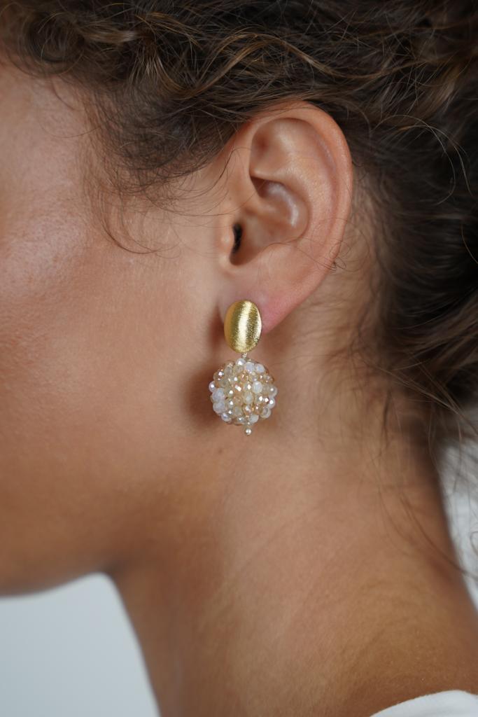 Lott. Gioielli Mixed Beige Oorbellen Lexi Globe S