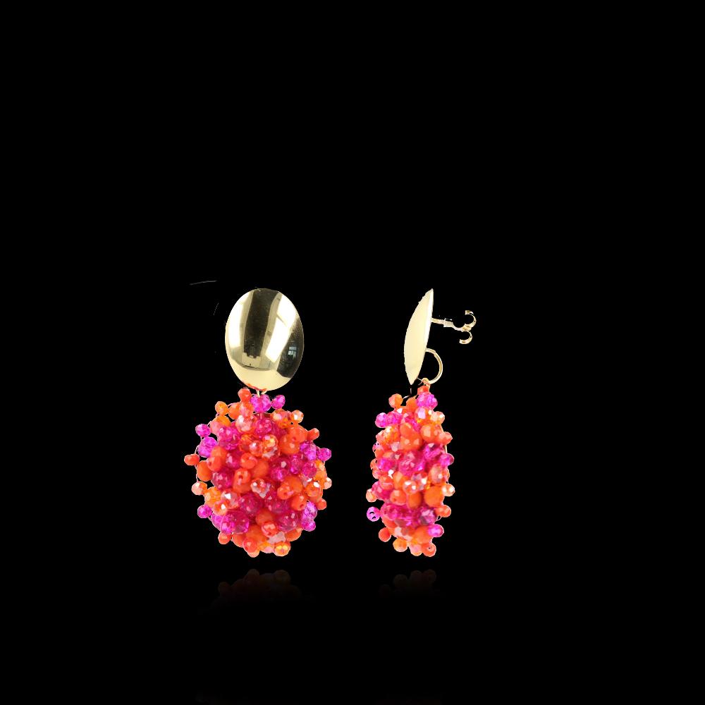lott. gioielli Mixed Fuchsia Oorbellen Jazz Ovaal S