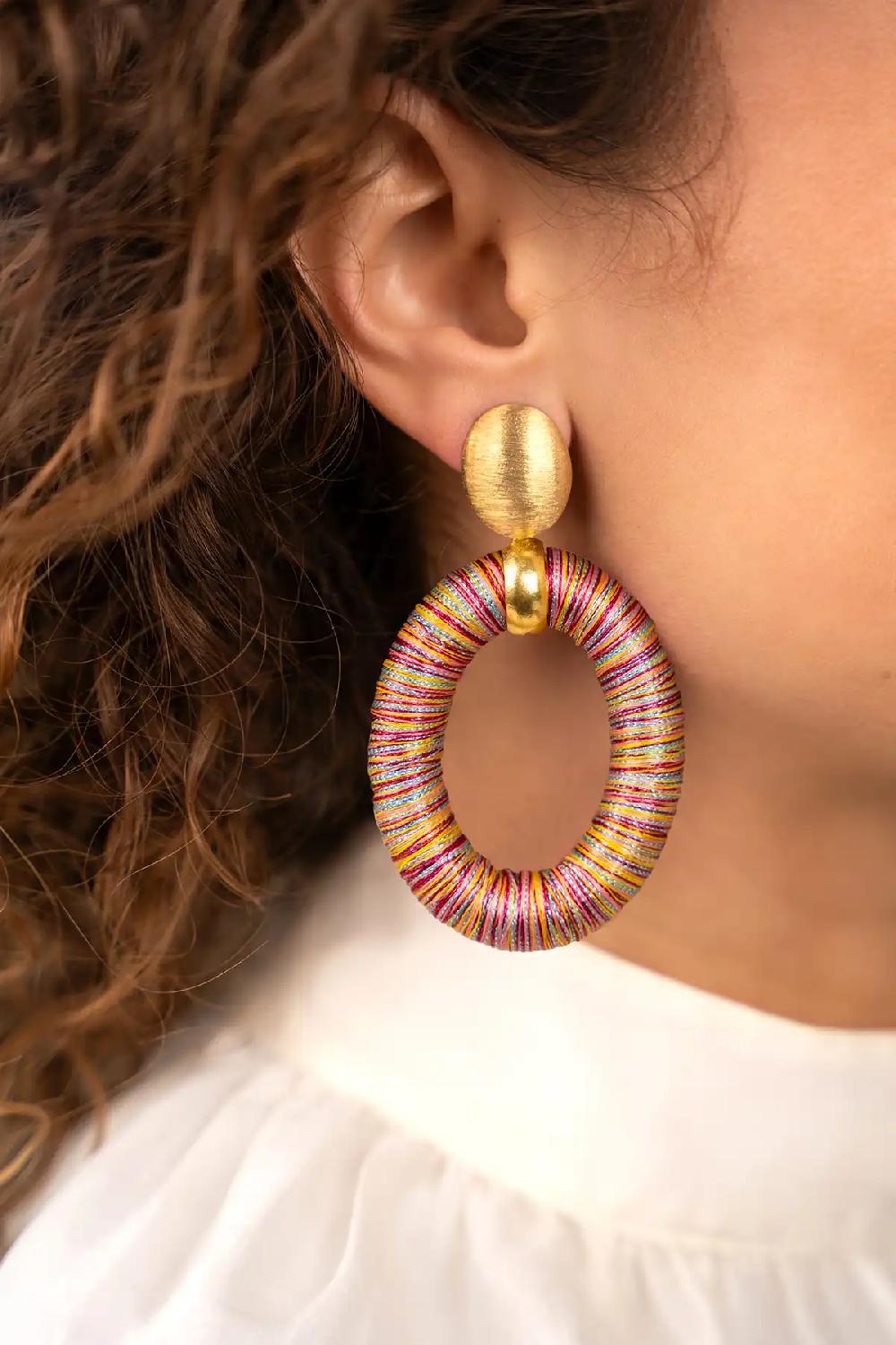 Lott. Gioielli Multicolor Oorbellen Faye Ovaal L