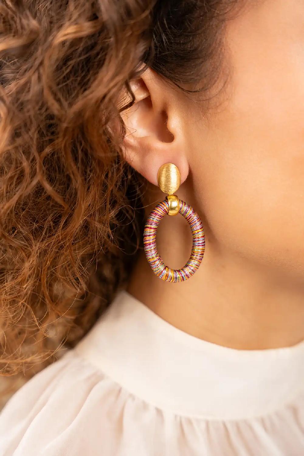 Lott. Gioielli Multicolor Oorbellen Faye Ovaal S