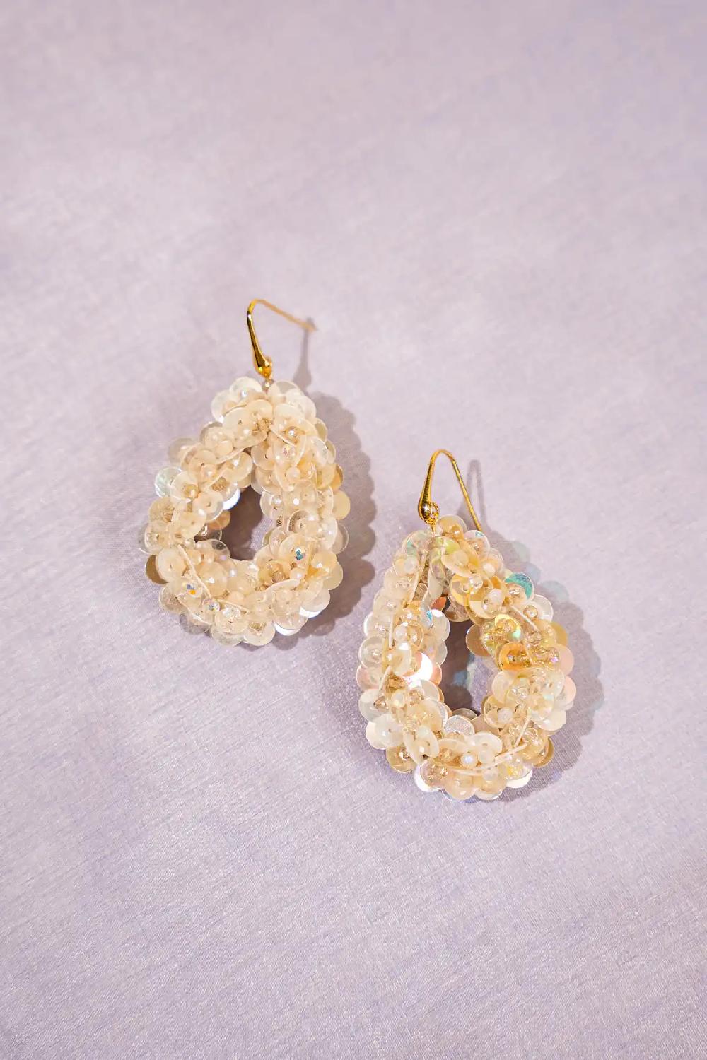 Lott. Gioielli Nude Mix Oorbellen Fenna Sequin Drop