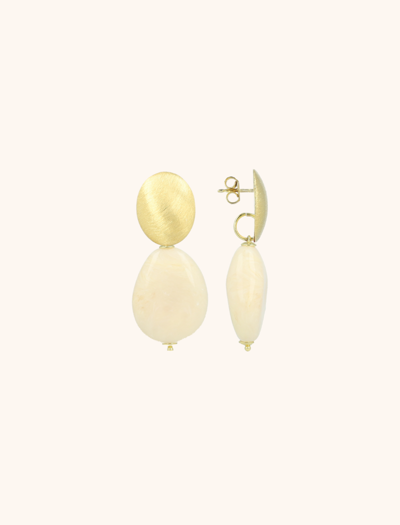 Lott. Gioielli Nude Oorbellen Amber Squeezed Drop