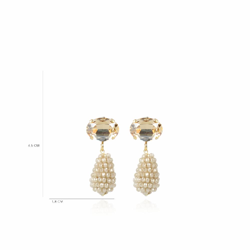 Lott. Gioielli Nude Oorbellen Cone XS Strass