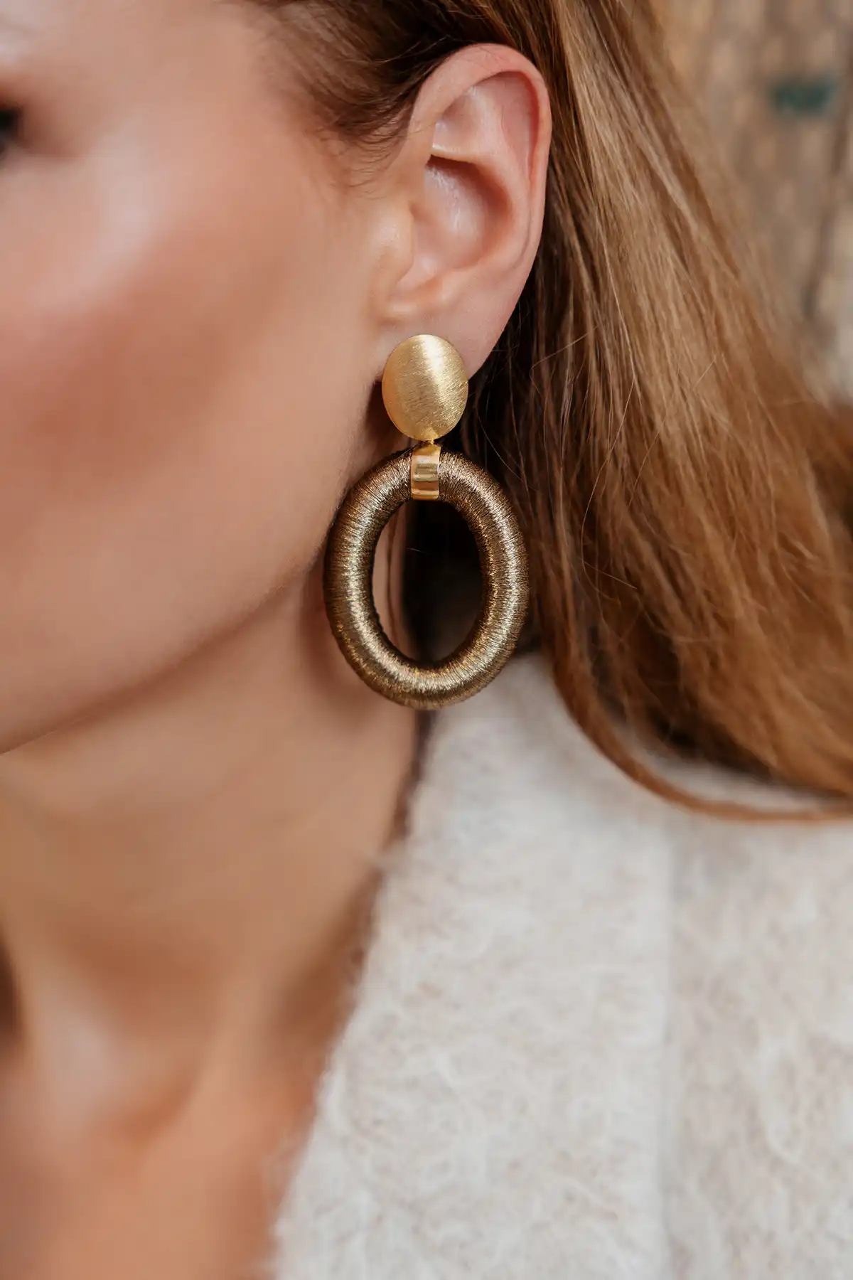 lott. gioielli Old Gold Oorbellen Faye Ovaal L