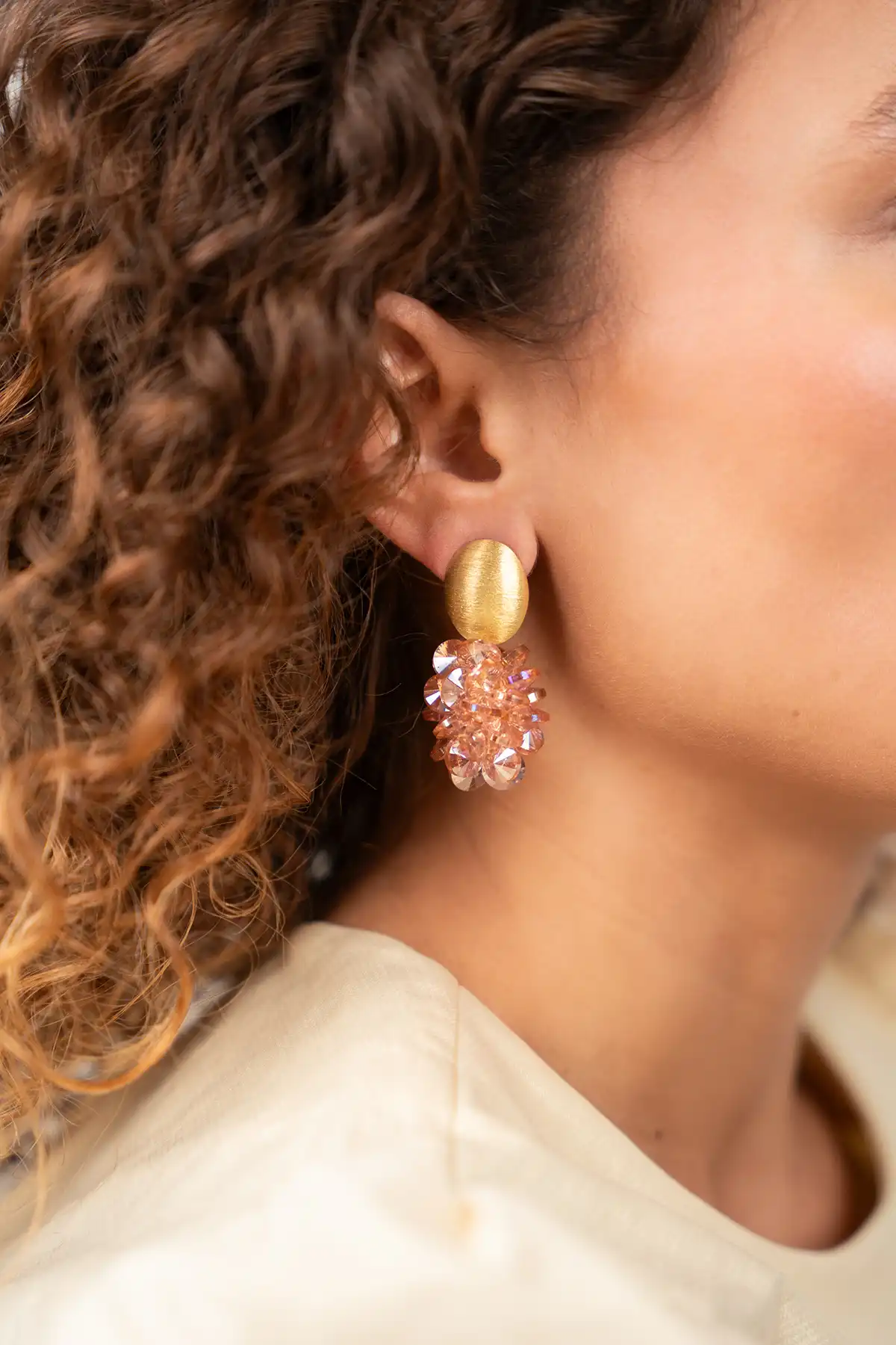 Lott. Gioielli Old Pink Oorbellen Crystal Grape Sam