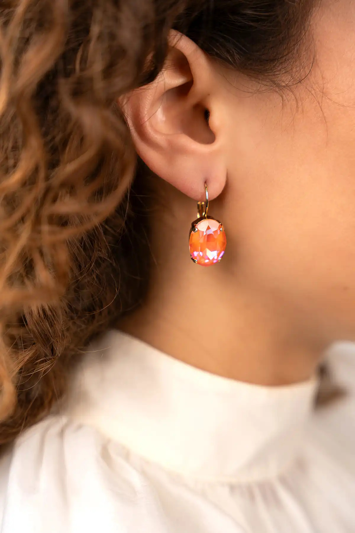 Lott. Gioielli Oranje Oorbellen Anneloes Ovaal M