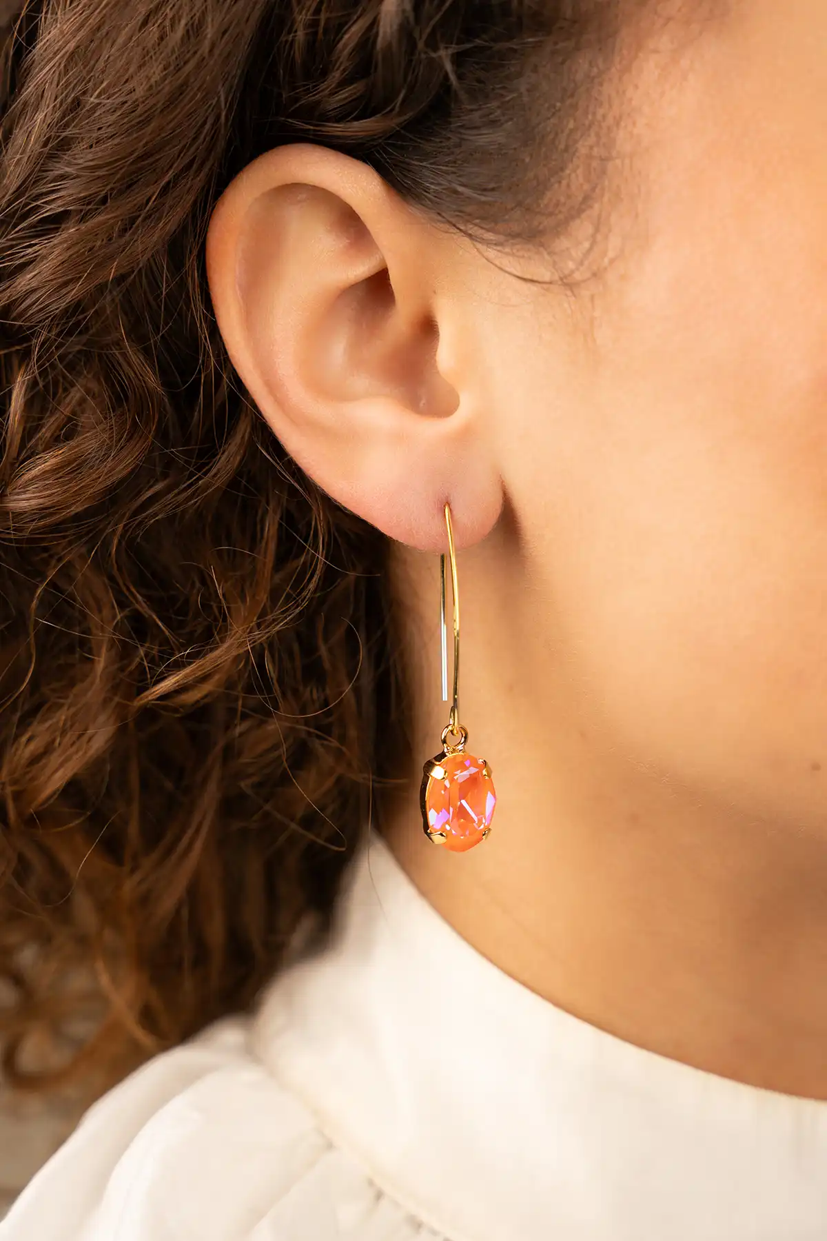 Lott. Gioielli Oranje Oorbellen Daan Ovaal S