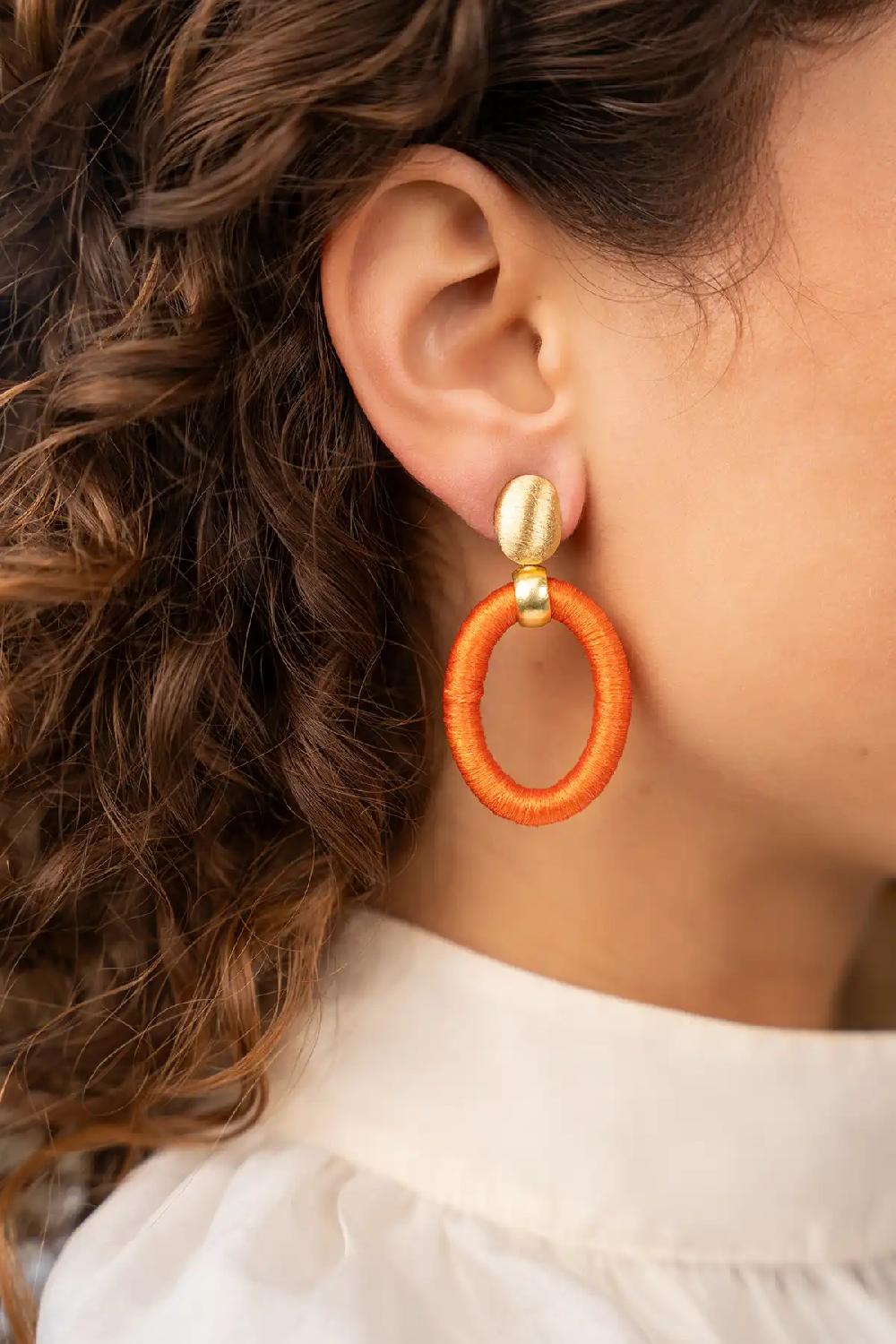 Lott. Gioielli Oranje Oorbellen Faye Ovaal S Lion