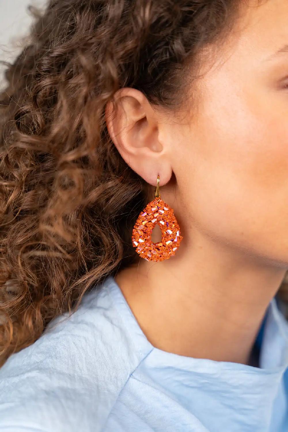 Lott. Gioielli Oranje Oorbellen Marieke Drop S Raw