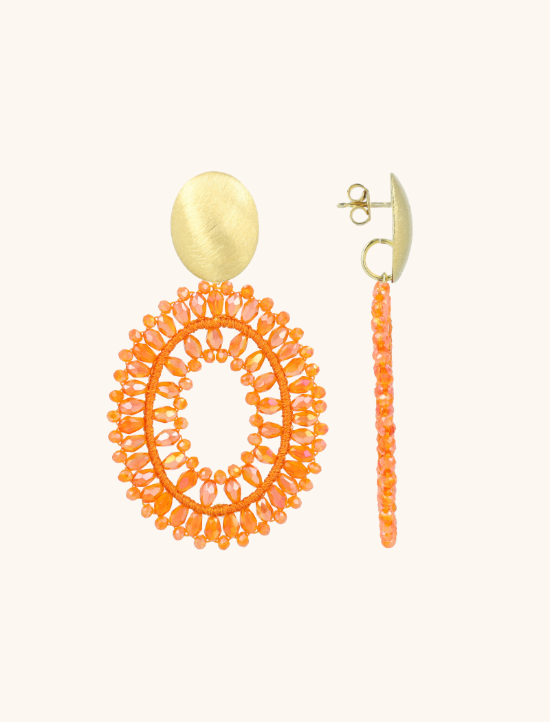 lott. gioielli Oranje oorbellen Noa ovaal L