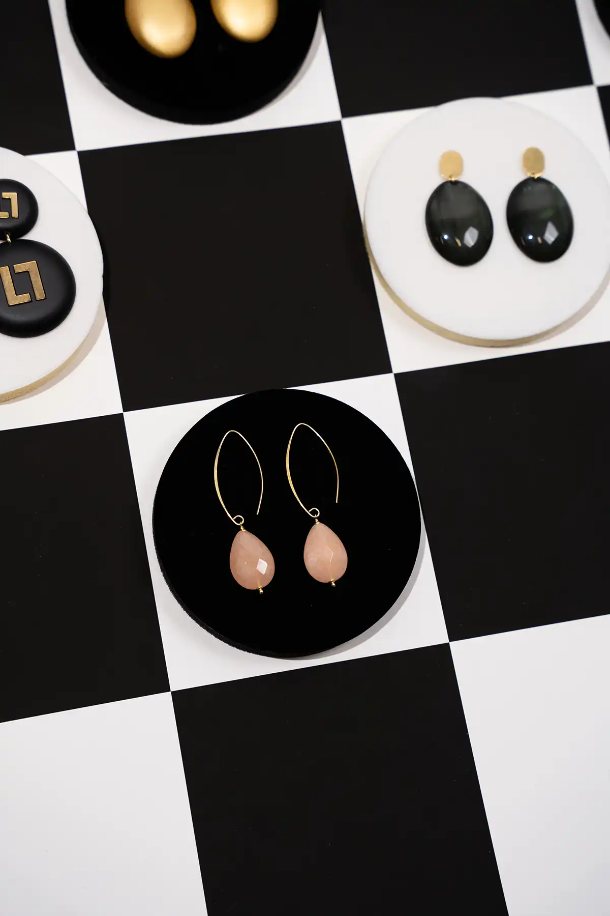 Lott. Gioielli Oranje Oorbellen Quartz Druppel M