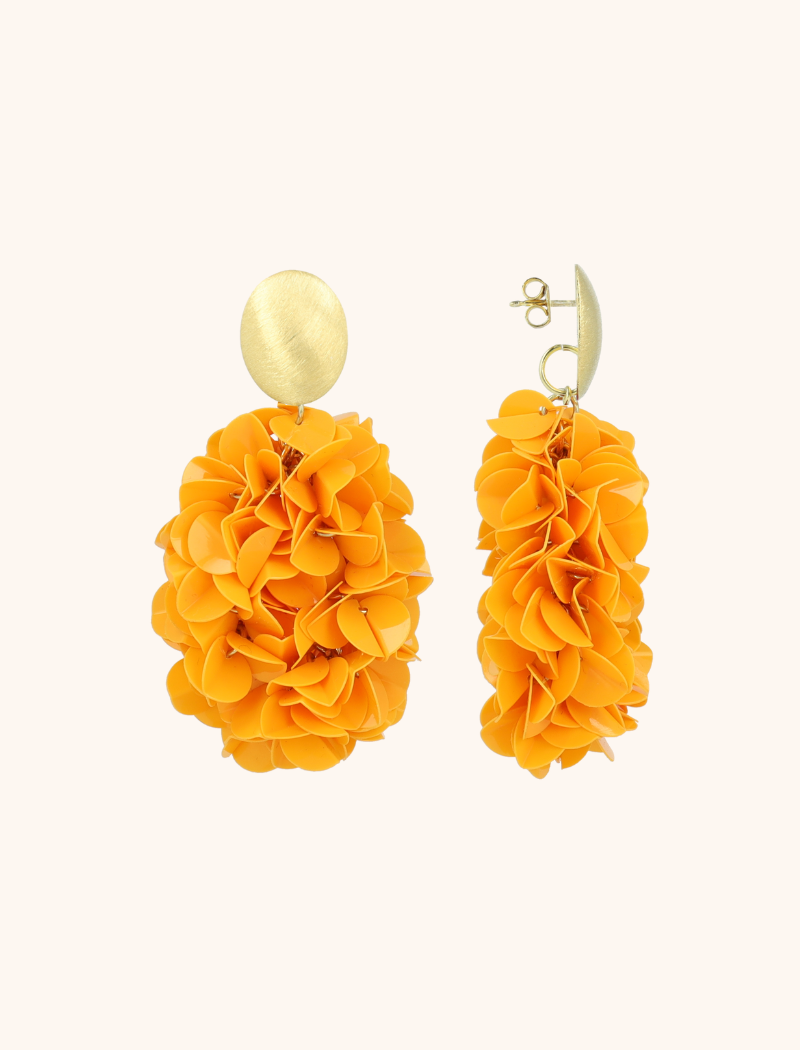 lott. gioielli Oranje Oorbellen Sas Sequin Oval M