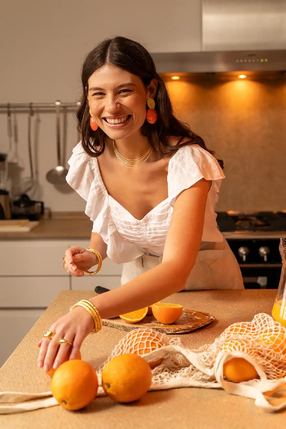 Lott. Gioielli Oranje Oorbellen Sirius Ovaal S Lion