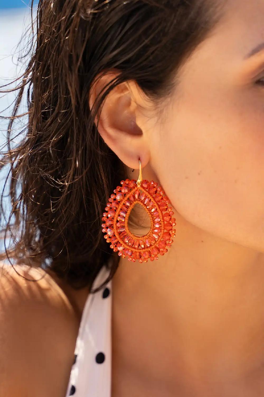 Lott. Gioielli Oranje Oorbellen Vos Druppel L