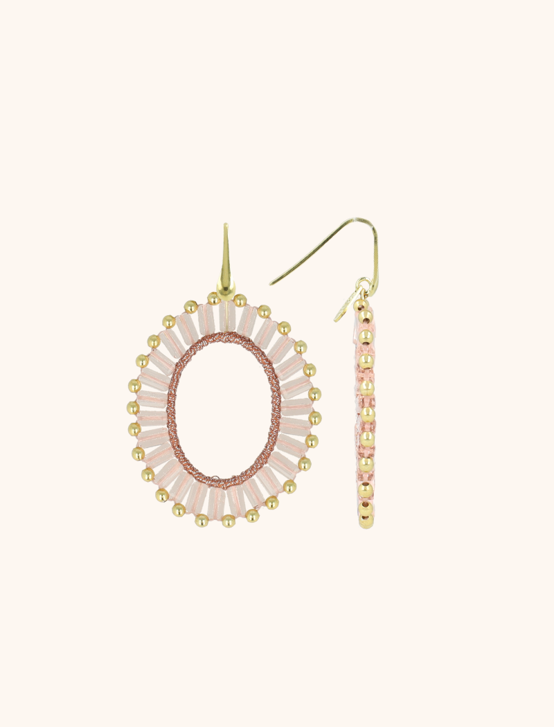 Lott. Gioielli Oud Roze Oorbellen Naomi Ovaal M