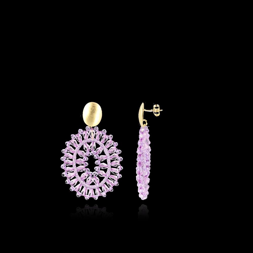 lott. gioielli Paarse Oorbellen Ovaal Noa S
