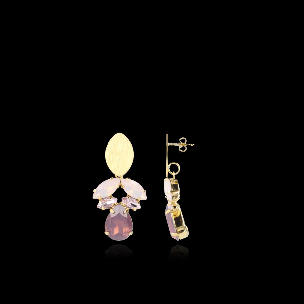 lott. gioielli Paarse Oorbellen Strass Joni