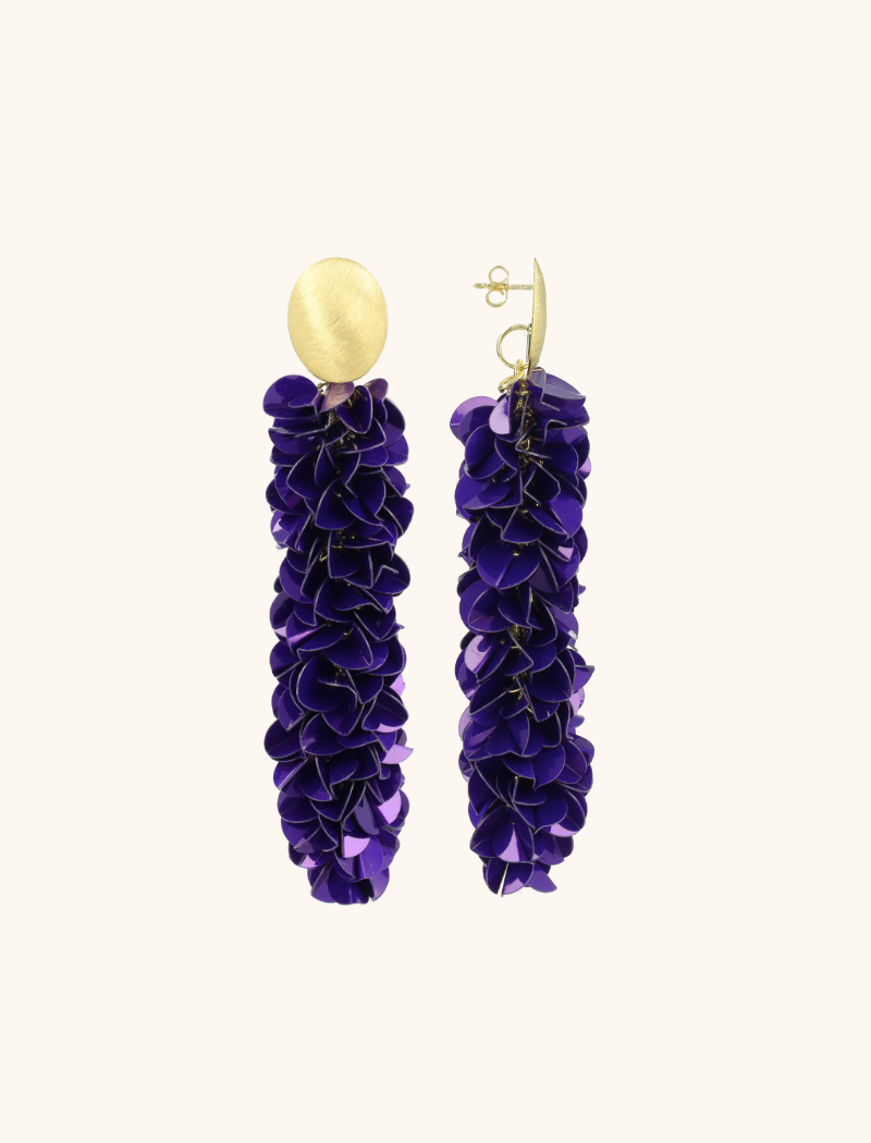 Lott. Gioielli Paarse Sequin Snake Oorbellen L