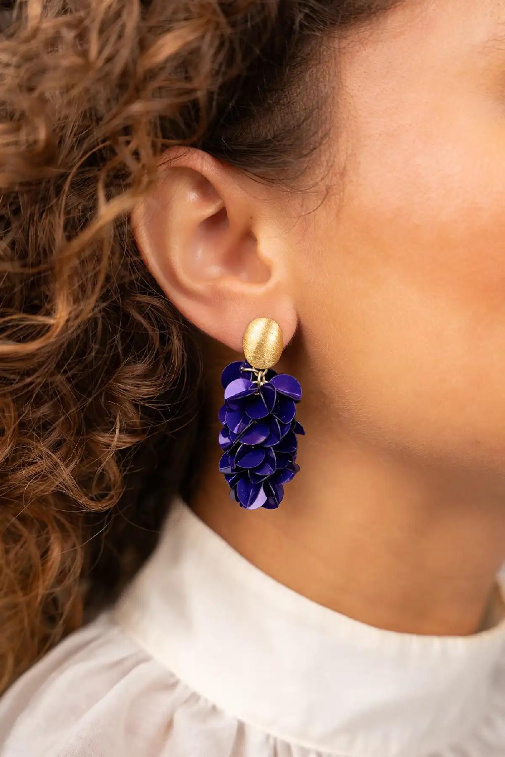 Lott. Gioielli Paarse Sequin Snake Oorbellen M