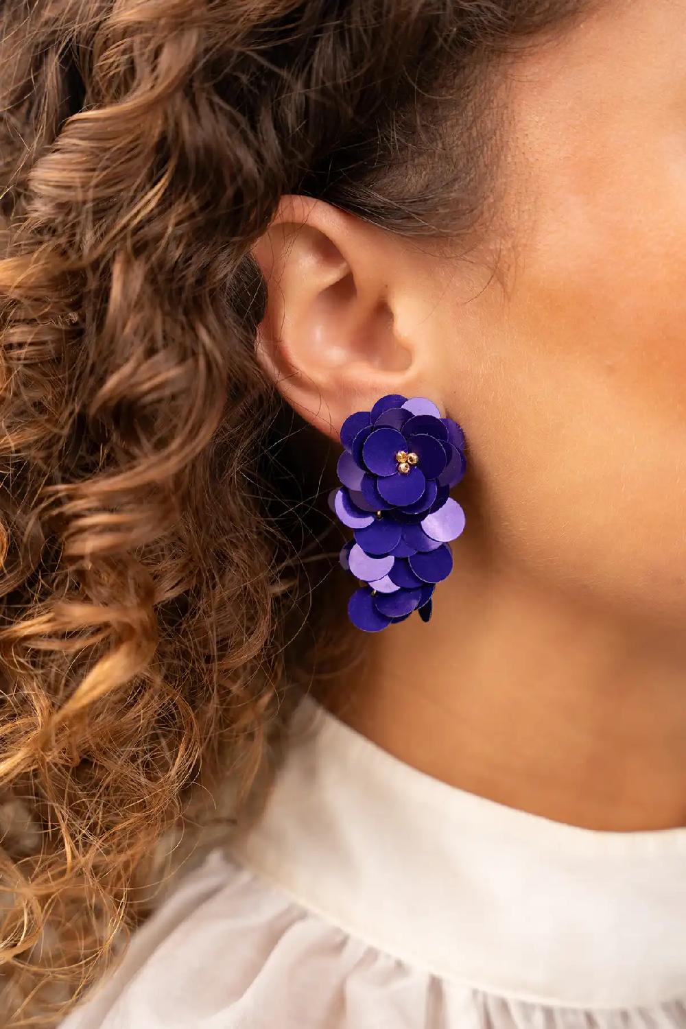 Lott. Gioielli Paarse Sequin Waterfall Oorbellen M