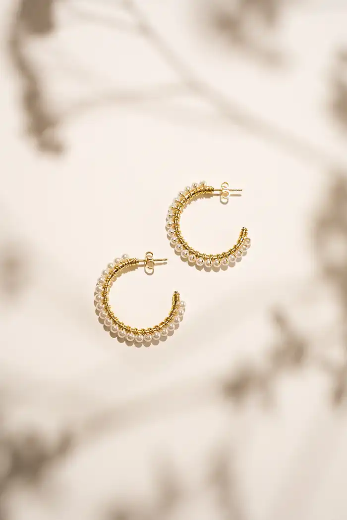 Lott. Gioielli Parel Oorbellen Carli Creool