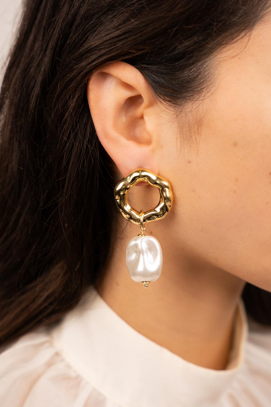 Lott. Gioielli Parel Oorbellen Cirkel Deluxe