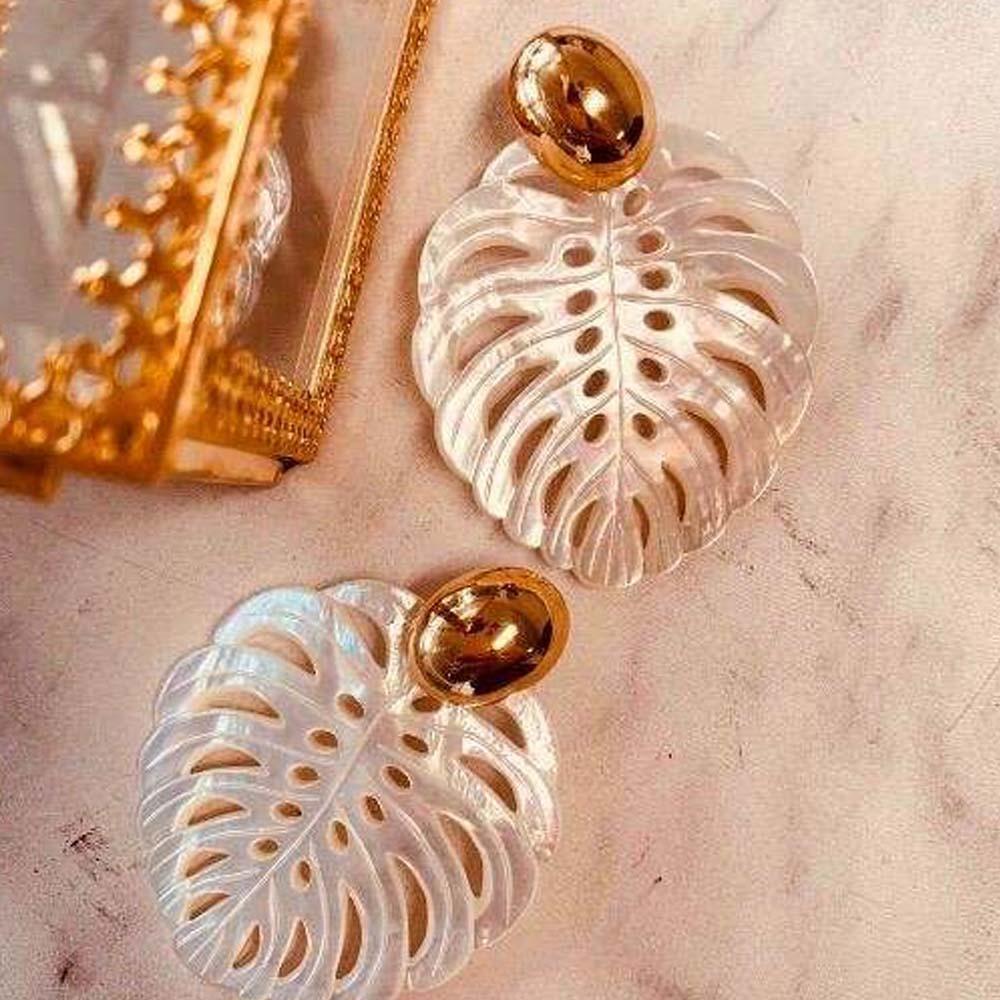 Lott. Gioielli Parel Oorbellen Leaf