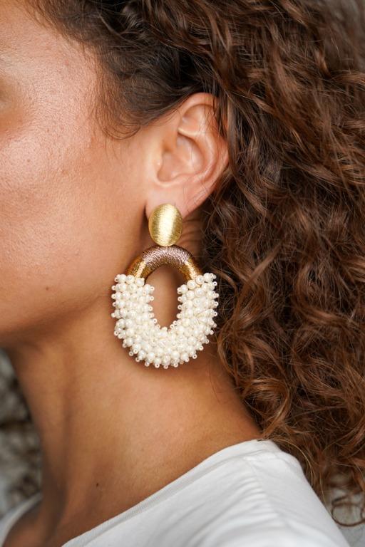 Lott. Gioielli Parel Oorbellen Yara Ovaal