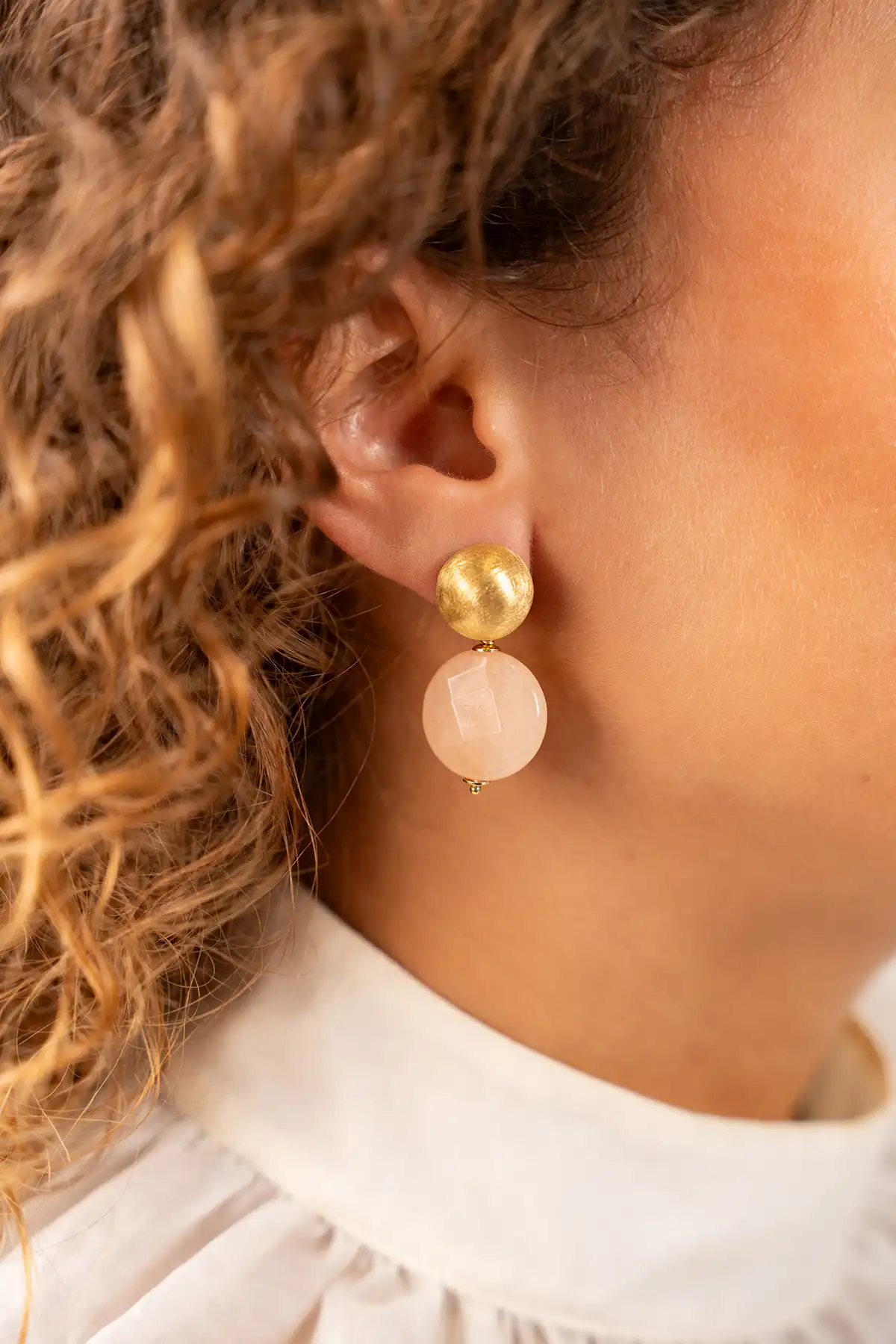 Lott. Gioielli Peach Oorbellen Rond L