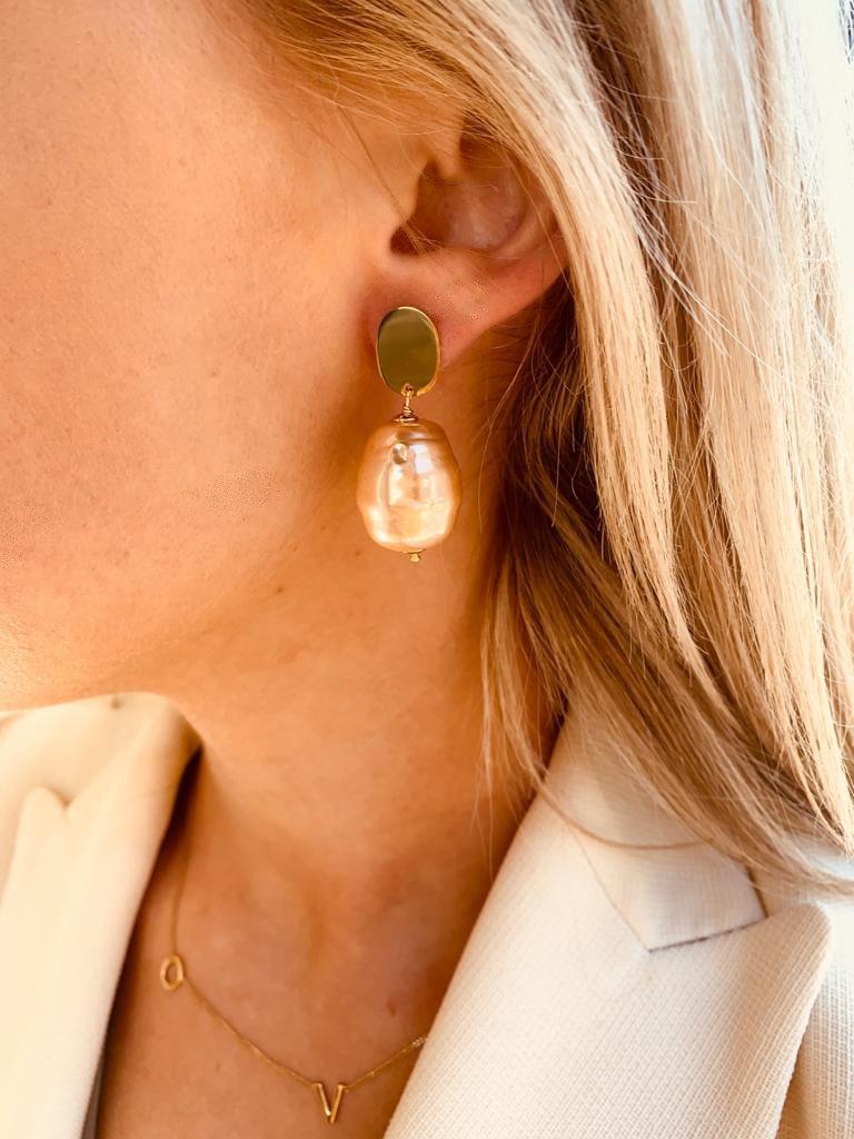 Lott. Gioielli Peach Parel Oorbellen