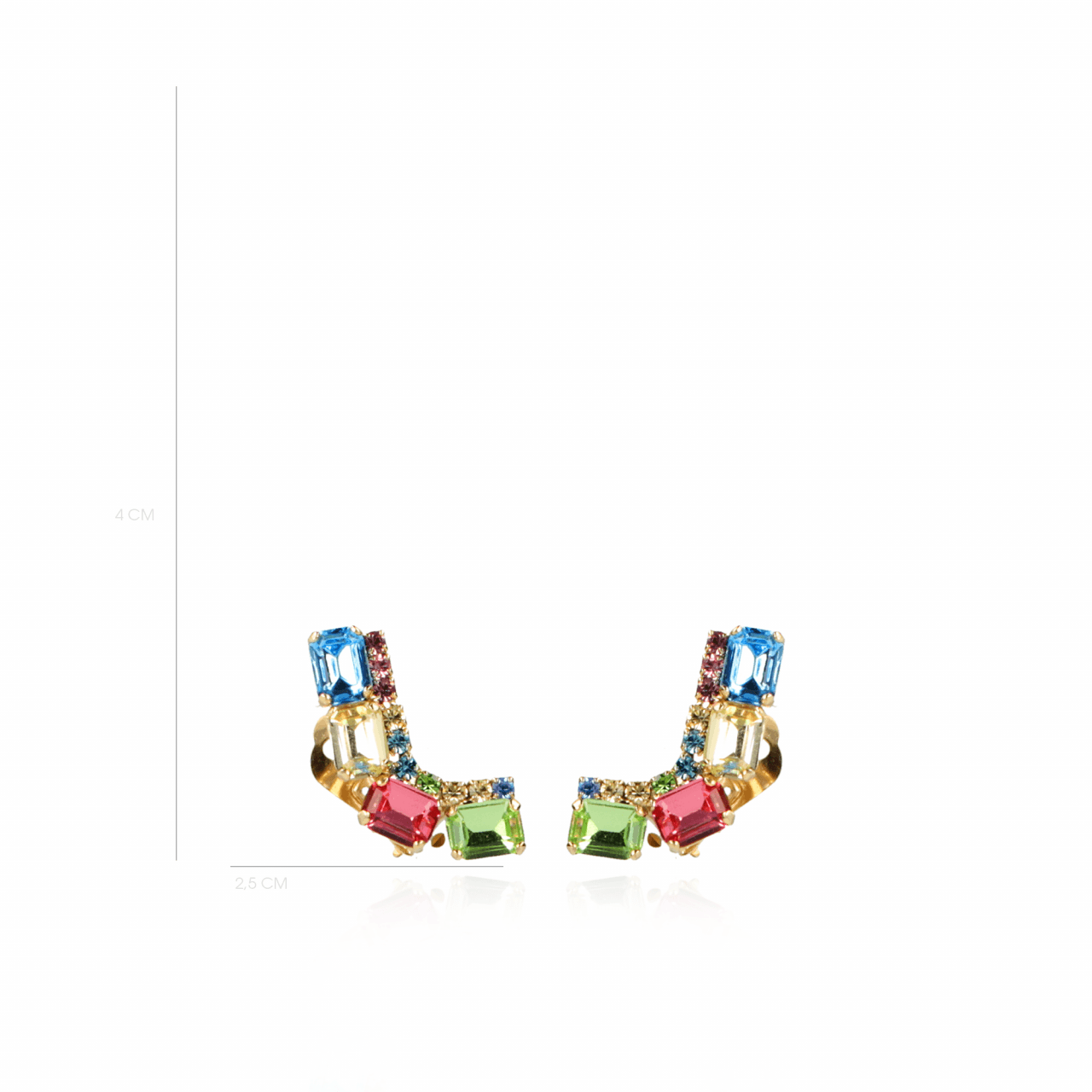 Lott. Gioielli Regenboog Strass Ear-cuff Bowie