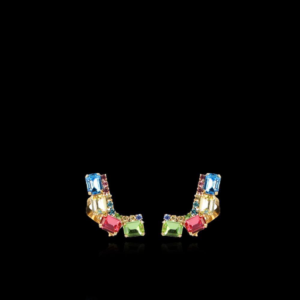 lott. gioielli Regenboog Strass ear-cuff Bowie