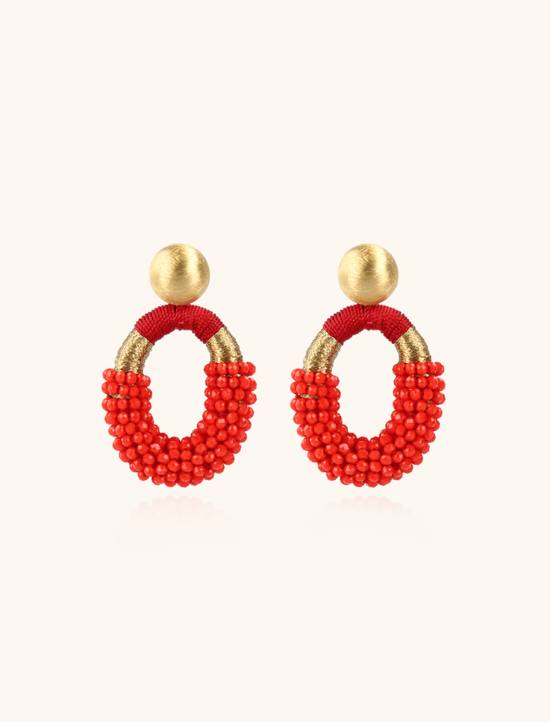 lott. gioielli Rode oorbellen Yara Ovaal M