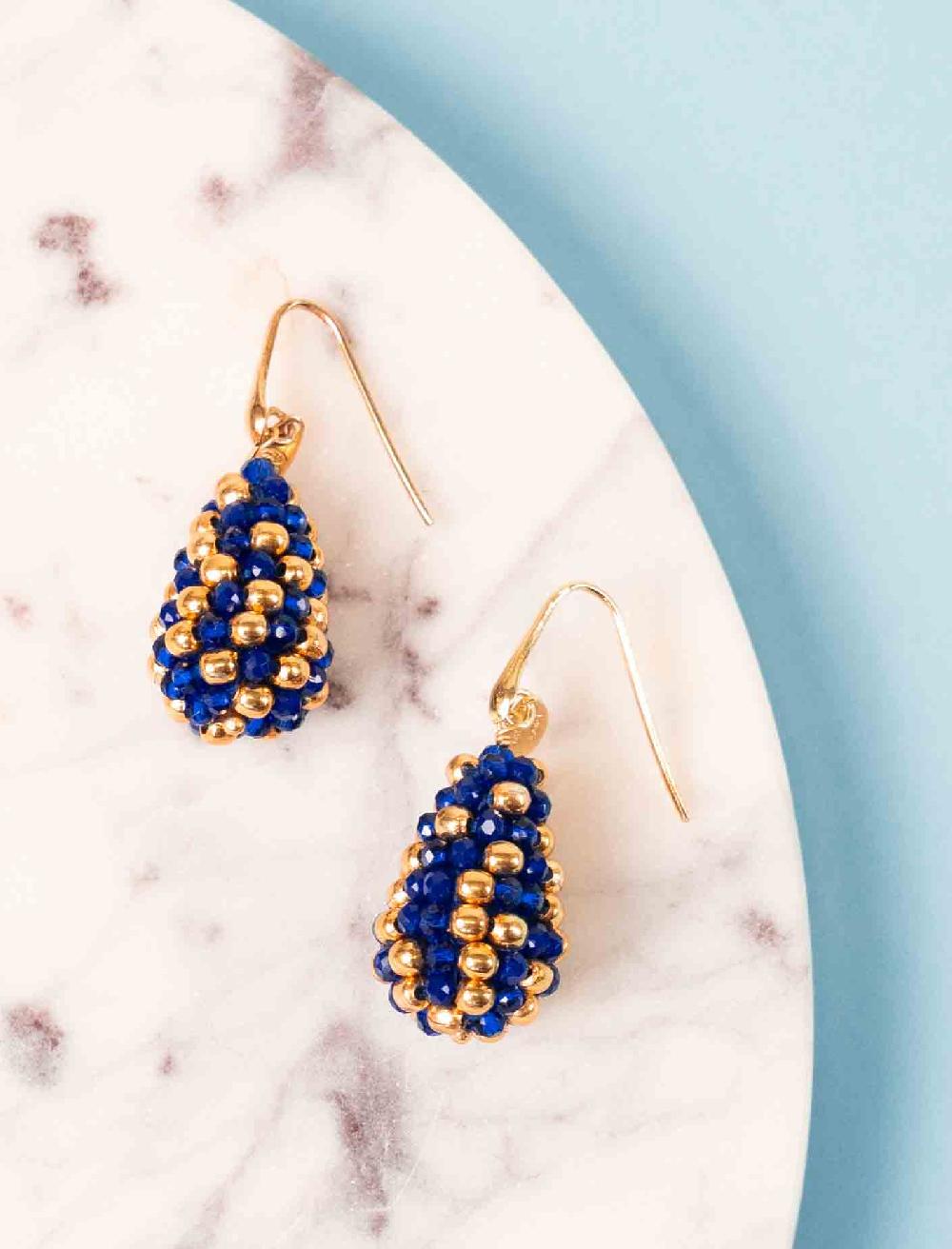 Lott. Gioielli Royal Blauwe Oorbellen Amy Cone XS