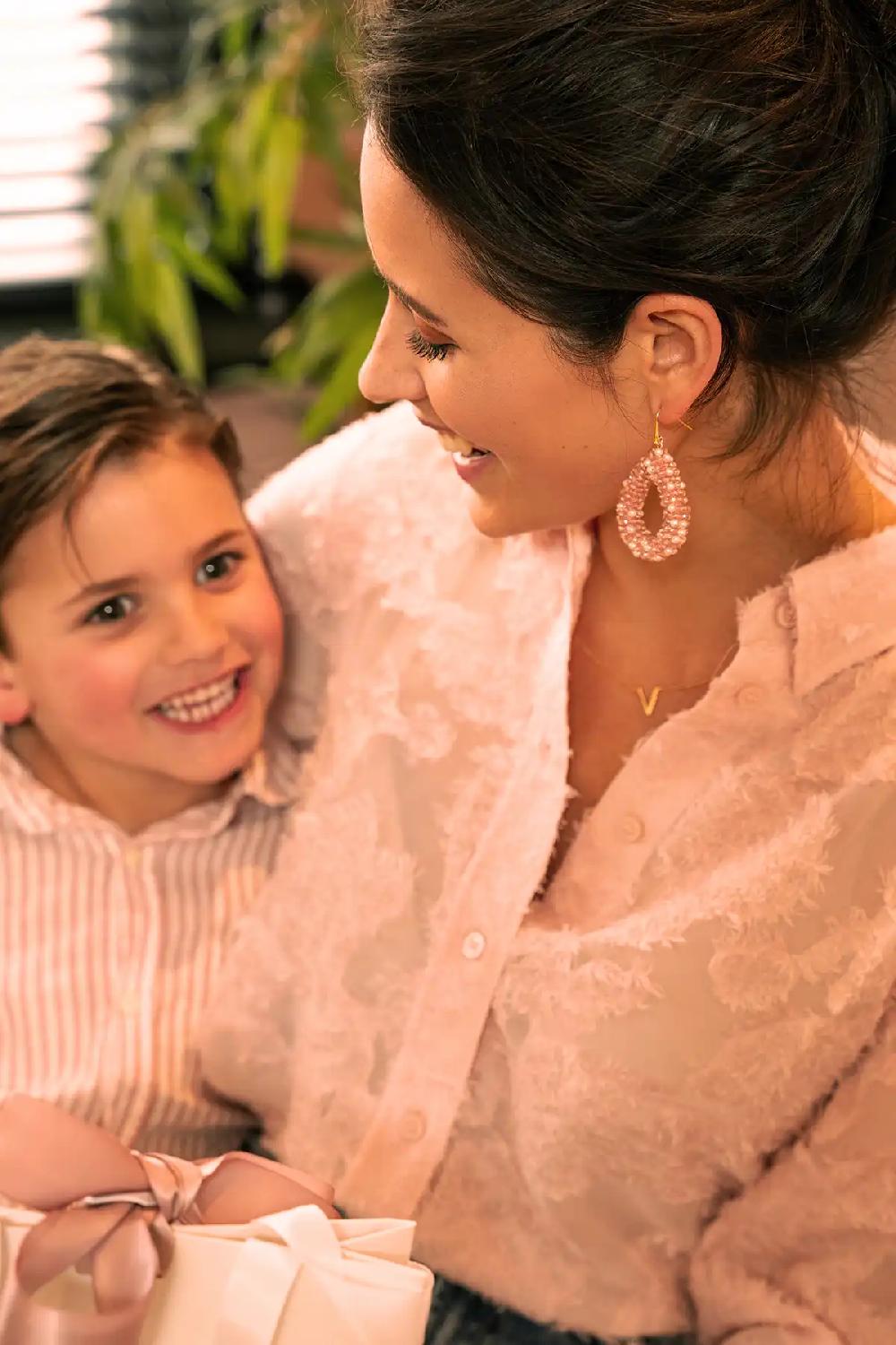 Lott. Gioielli Roze Oorbellen Berry Druppel L