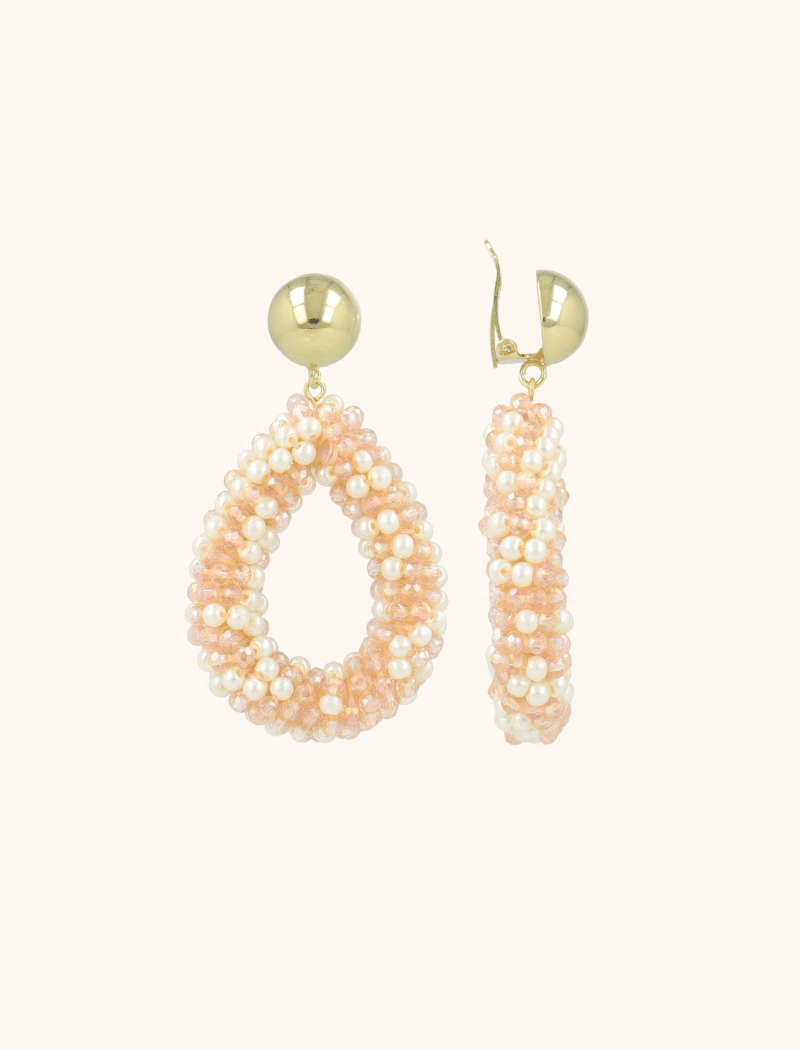 lott. gioielli Roze Oorbellen Berry Druppel L Clip