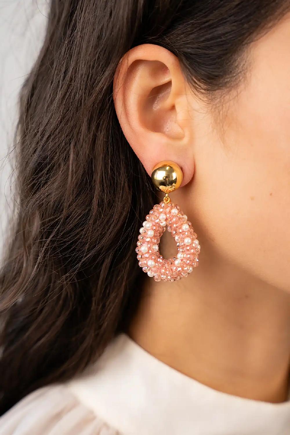 Lott. Gioielli Roze Oorbellen Berry Druppel S Clip